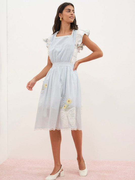 For Love & Lemons Bluebell Gingham Apron