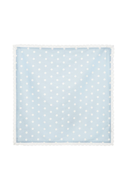 For Love & Lemons Blue Polka Dot Square Headscarf