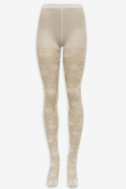 For Love & Lemons Floral Knit Tights