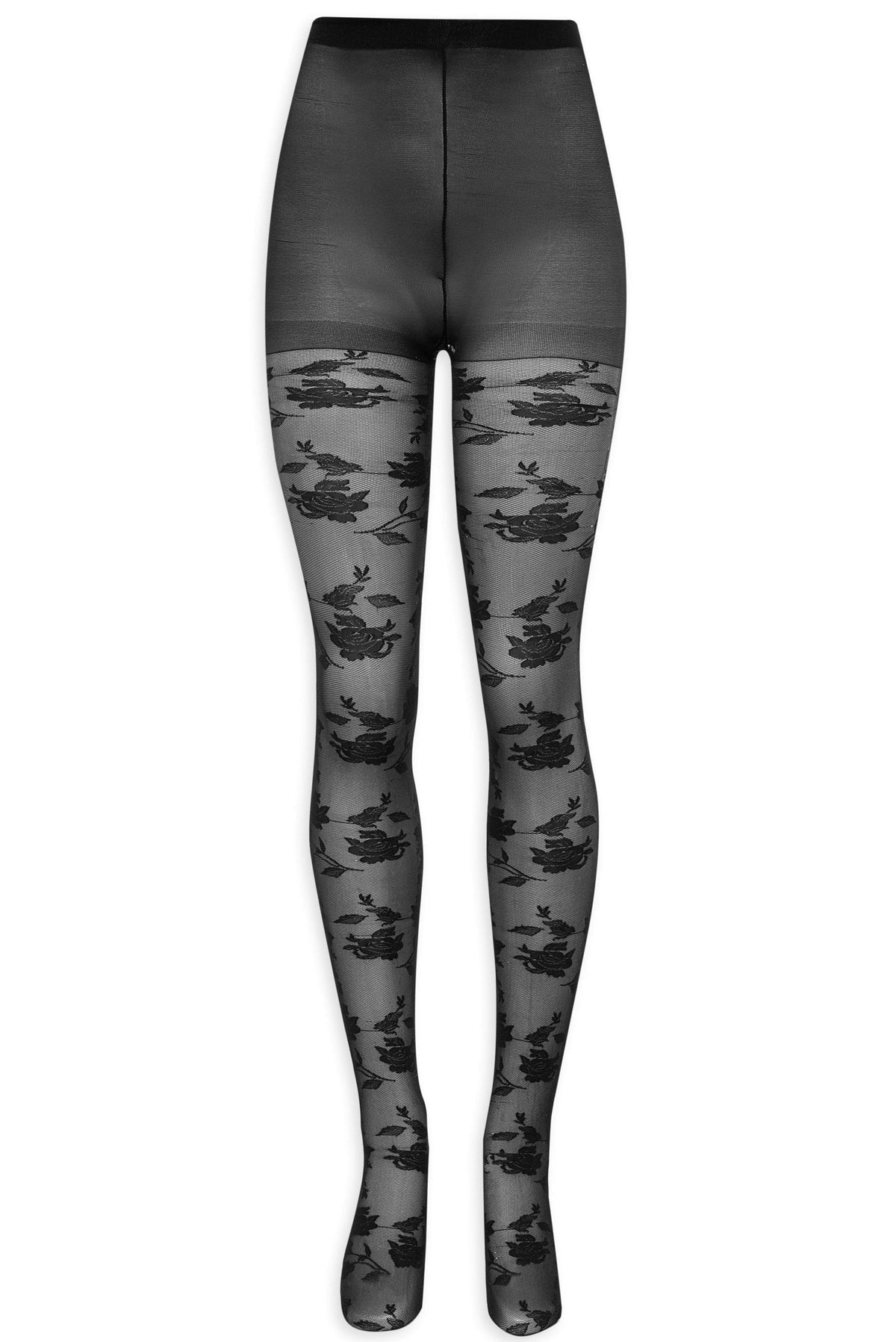 For Love & Lemons Floral Knit Tights