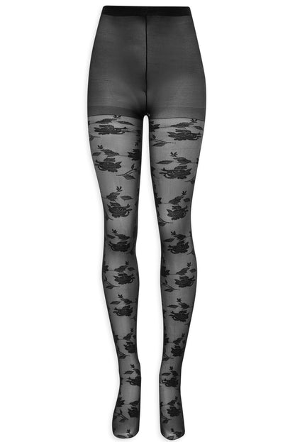 For Love & Lemons Floral Knit Tights