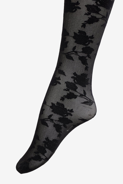 For Love & Lemons Floral Knit Tights