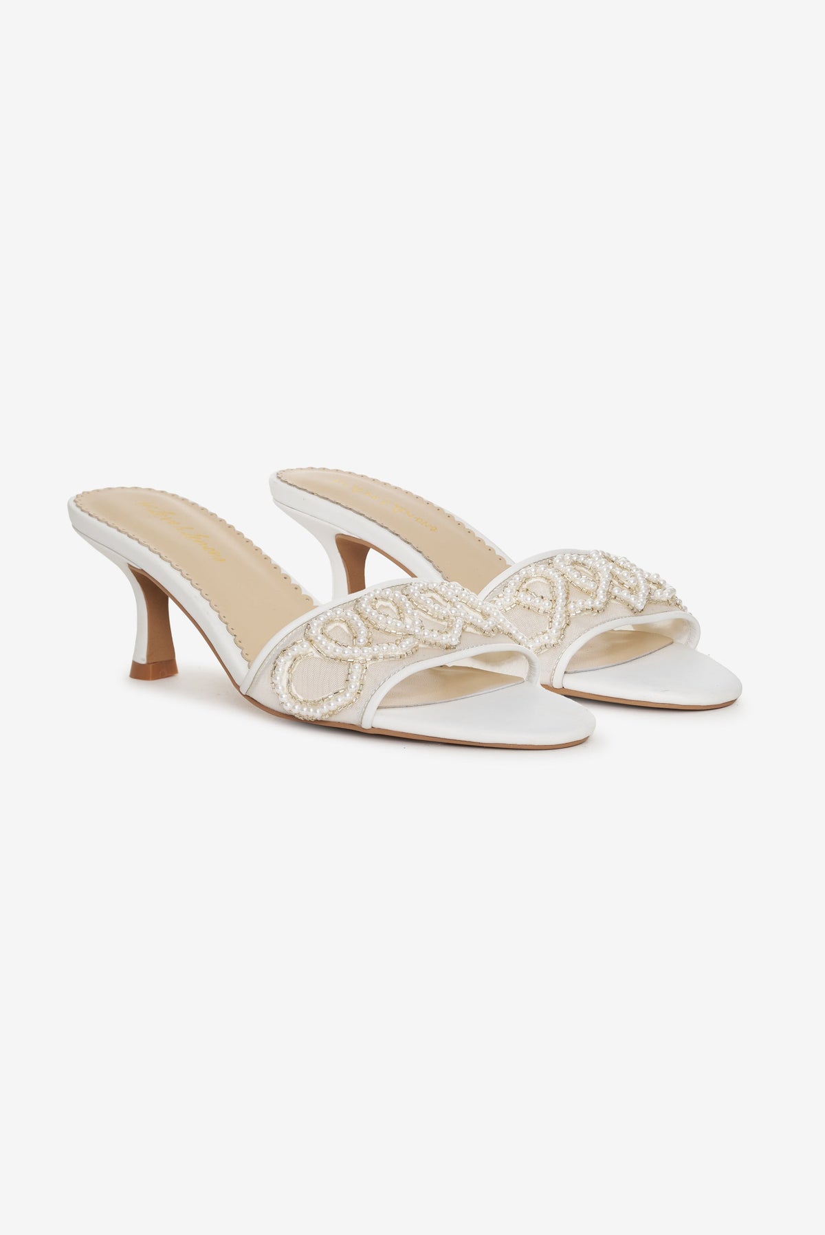 For Love & Lemons Seraphina Beaded Heart Mule