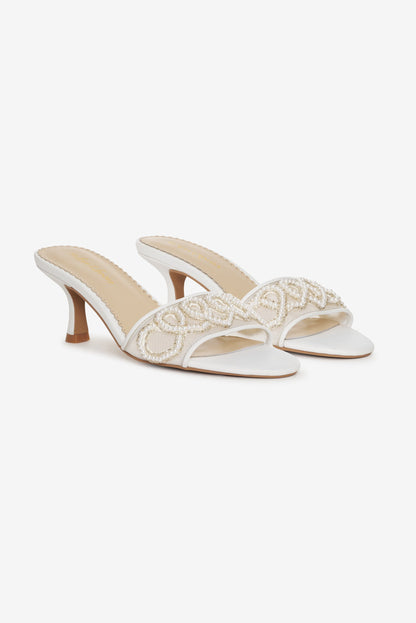 For Love & Lemons Seraphina Beaded Heart Mule