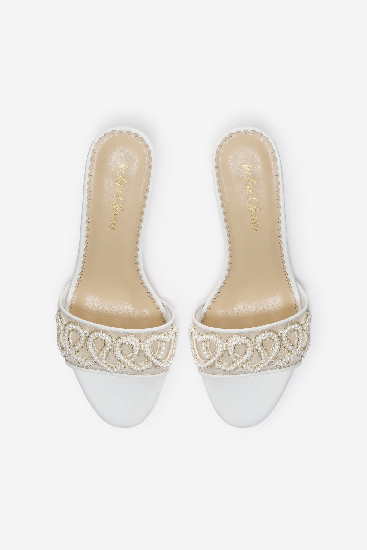 For Love & Lemons Seraphina Beaded Heart Mule