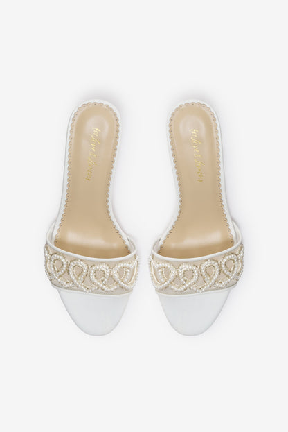For Love & Lemons Seraphina Beaded Heart Mule