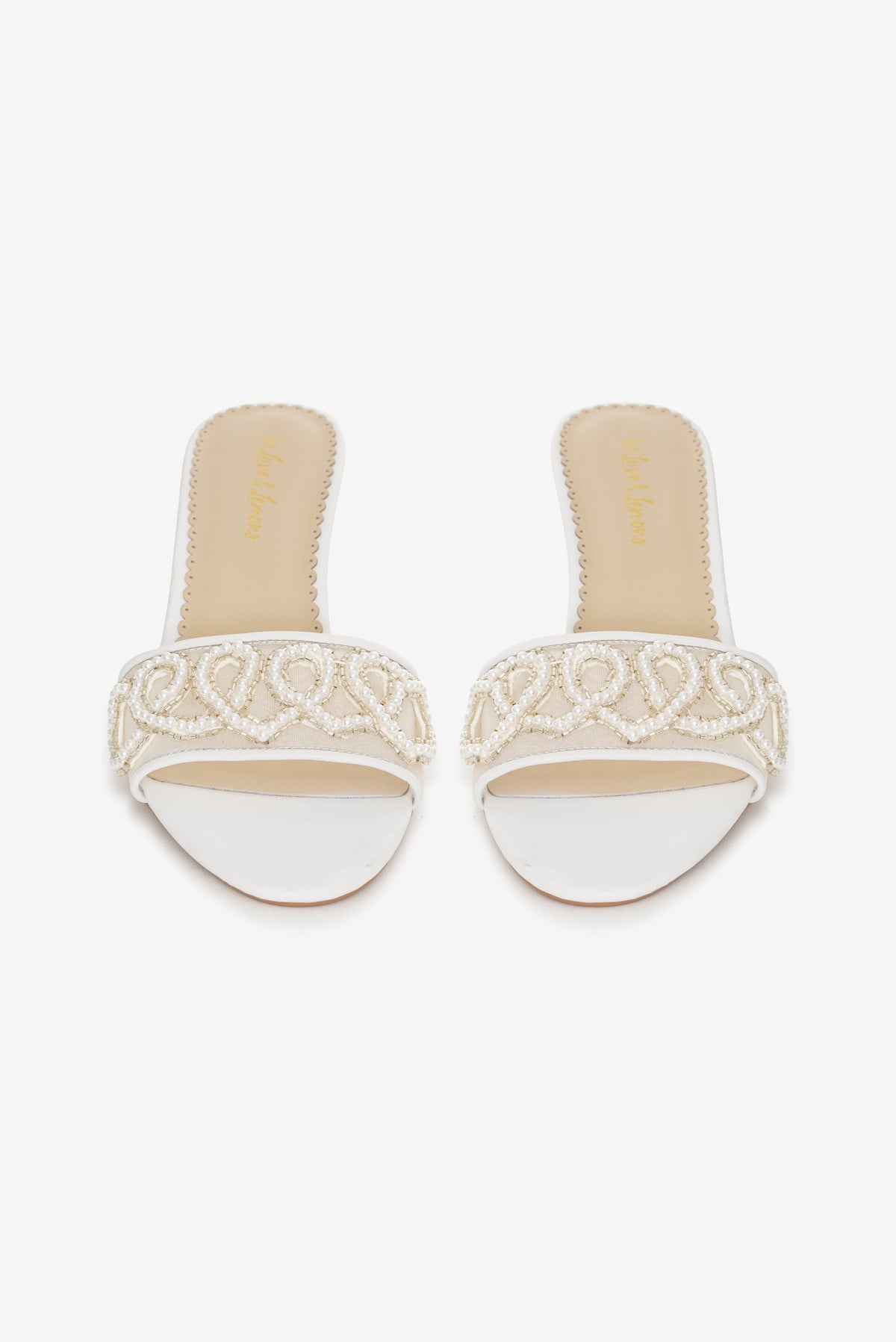 For Love & Lemons Seraphina Beaded Heart Mule