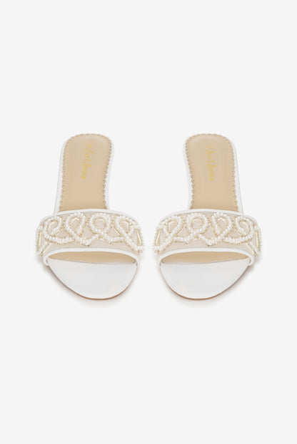 For Love & Lemons Seraphina Beaded Heart Mule