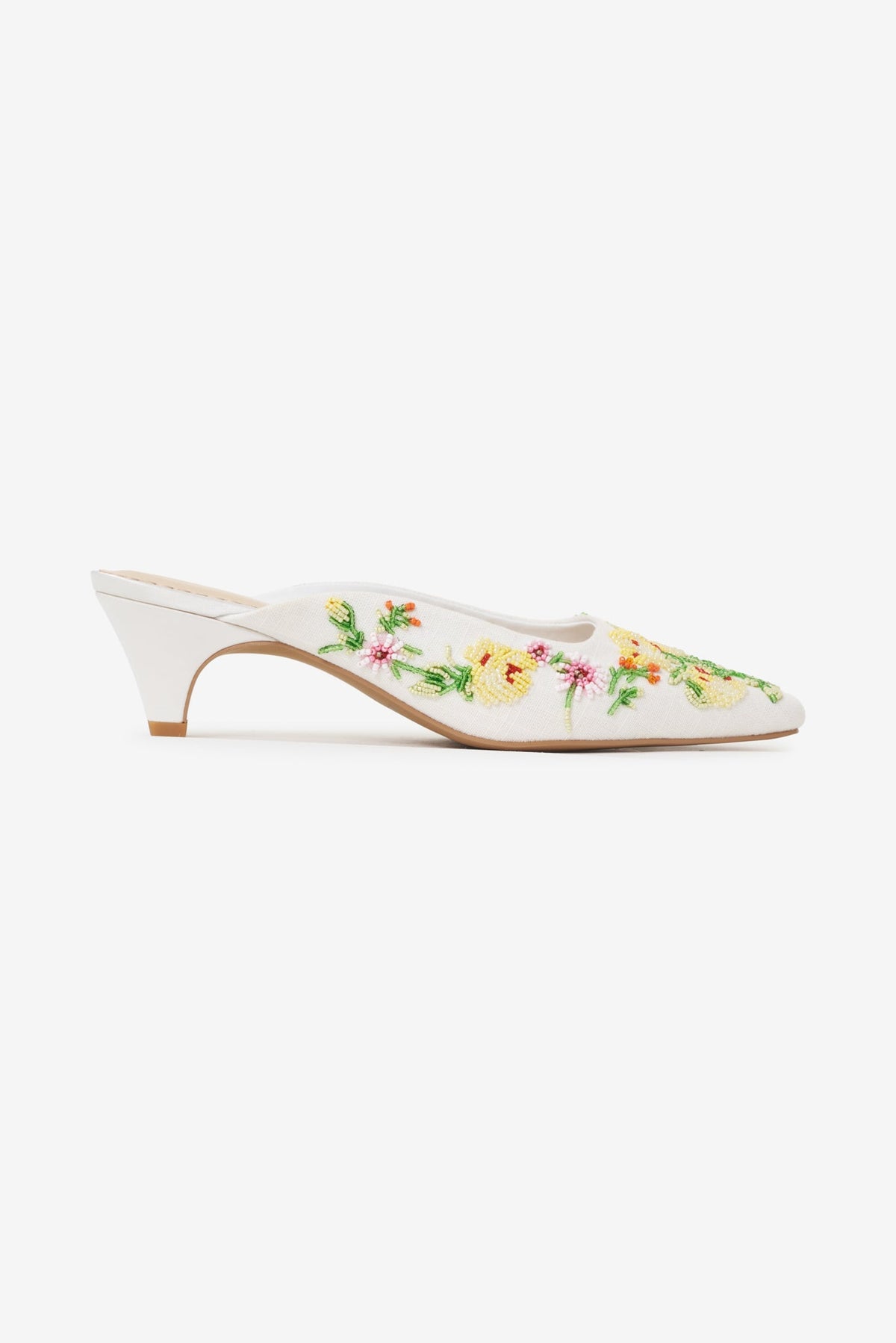 For Love & Lemons Elodie Floral Beaded Mule