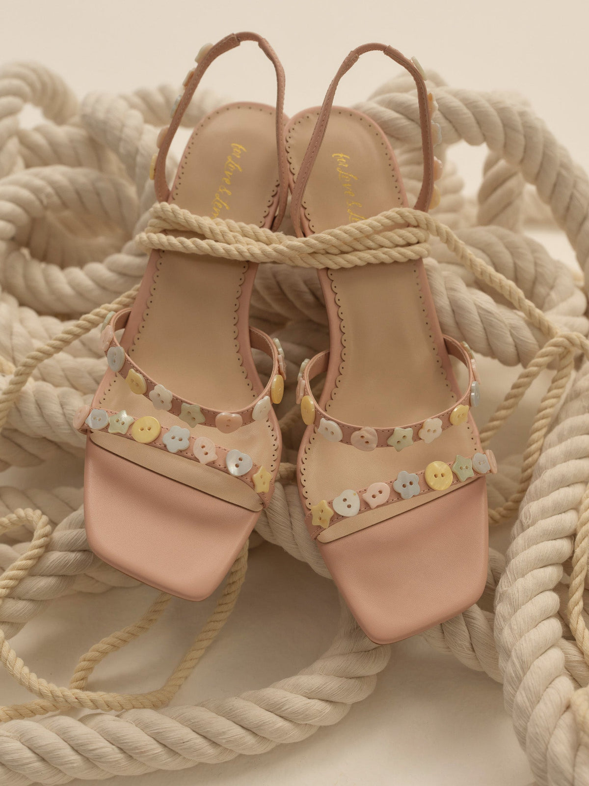 For Love & Lemons Cleo Button Heel