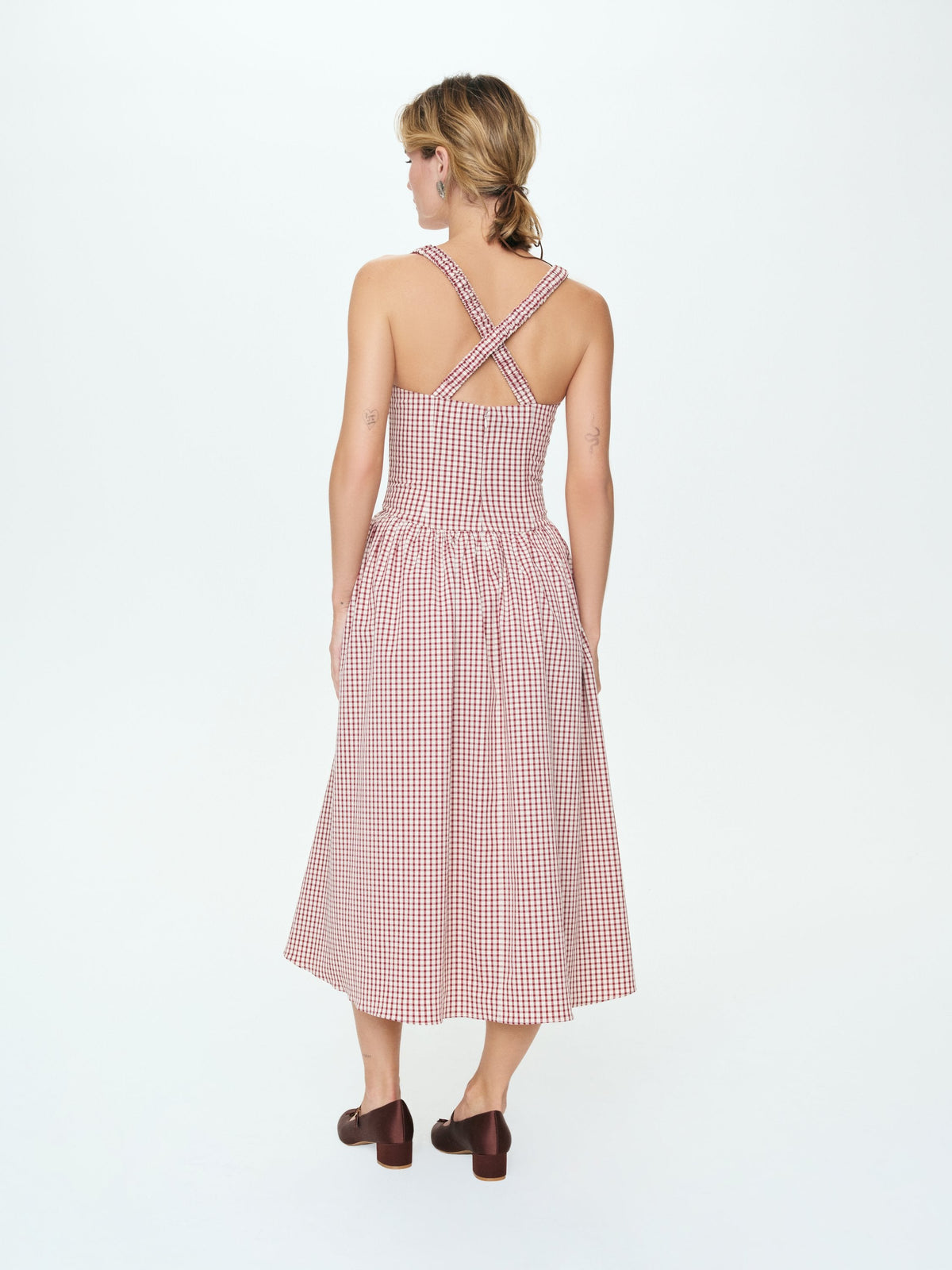 For Love & Lemons Annie Gingham Midi Dress