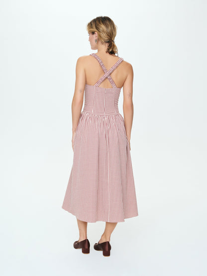 For Love & Lemons Annie Gingham Midi Dress