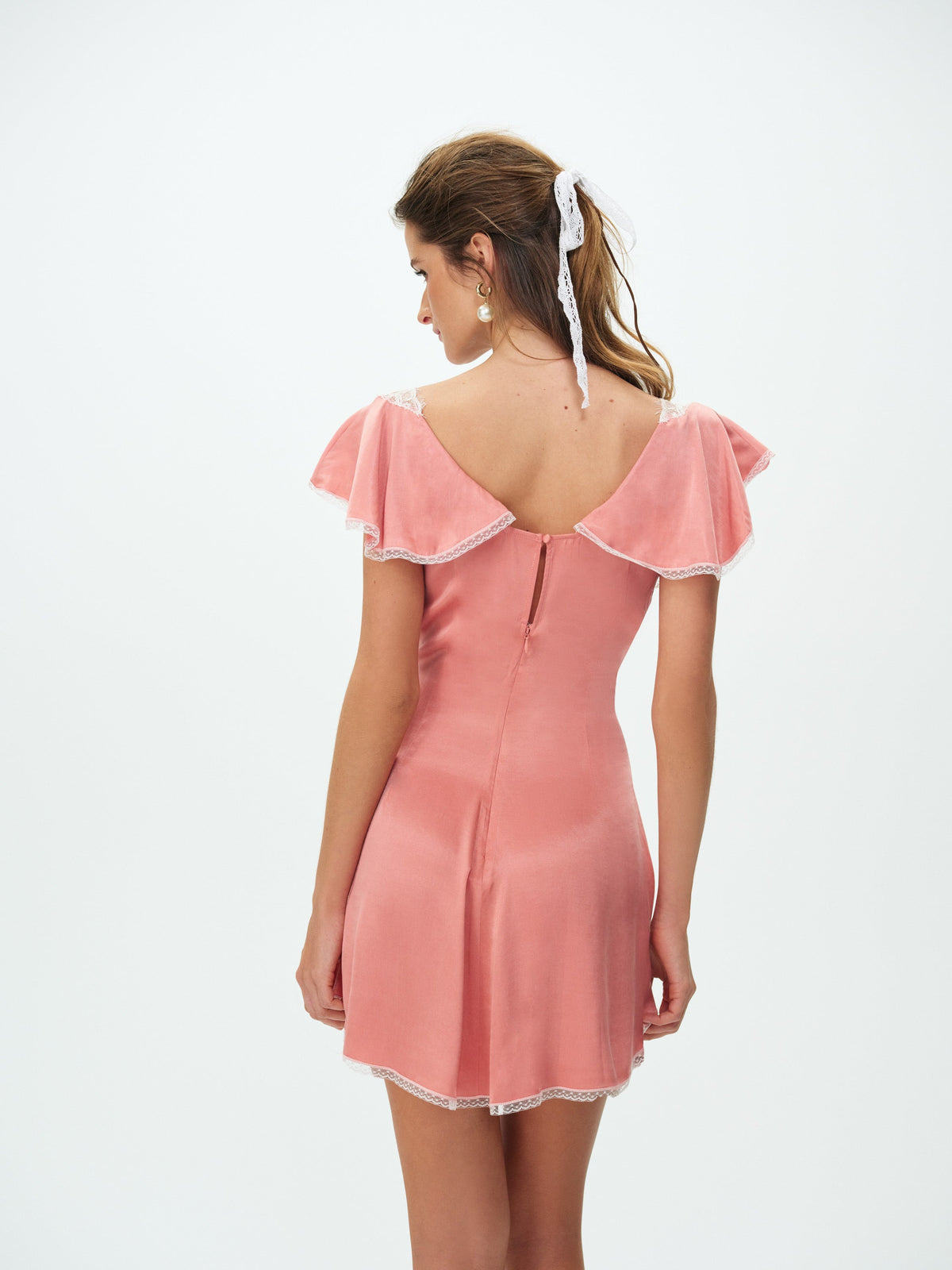 For Love & Lemons Luna Rose Mini Dress