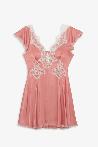 For Love & Lemons Luna Rose Mini Dress