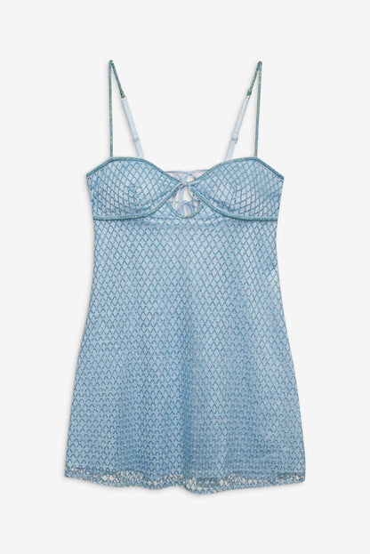 For Love & Lemons Glitter Slip Dress