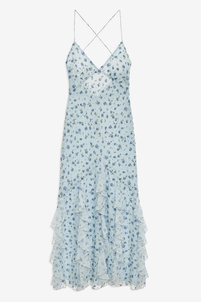 For Love & Lemons Elea Beaded Maxi Dress