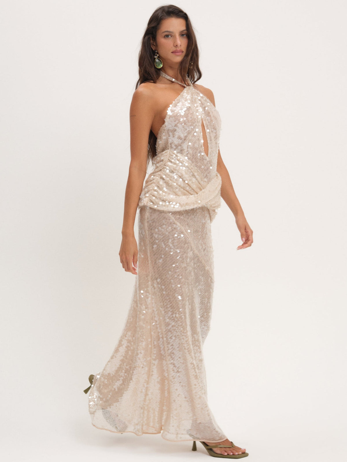 For Love & Lemons Sydney Sequin Maxi Dress