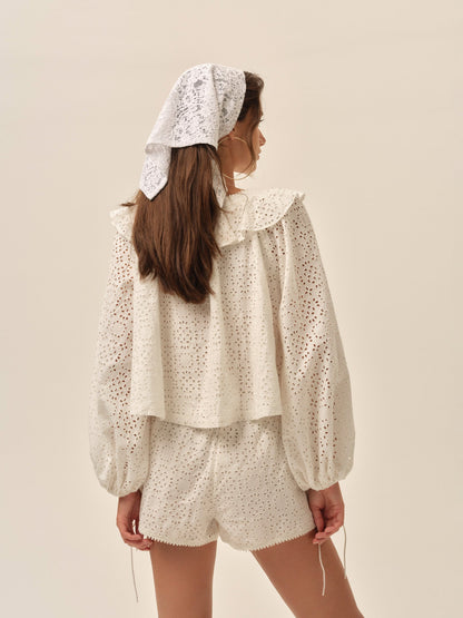 For Love & Lemons Willa Eyelet Top