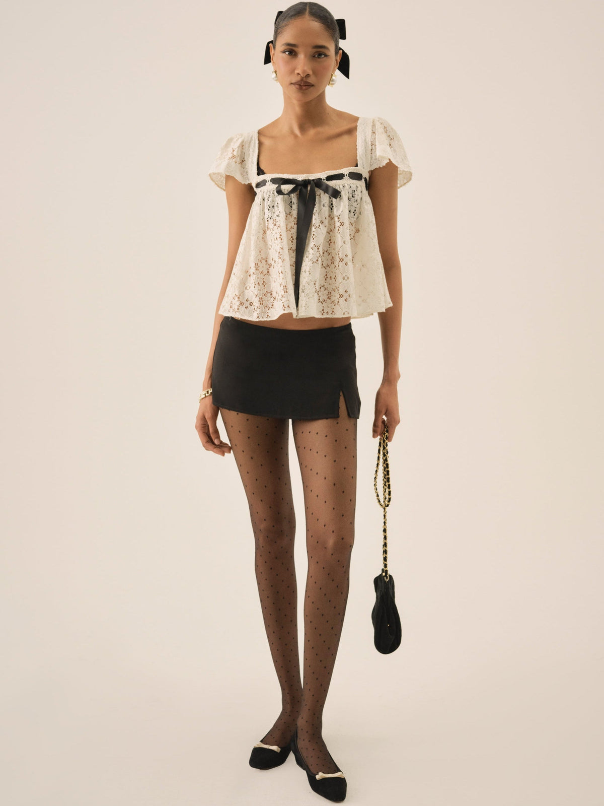 For Love & Lemons Creampuff Lace Top