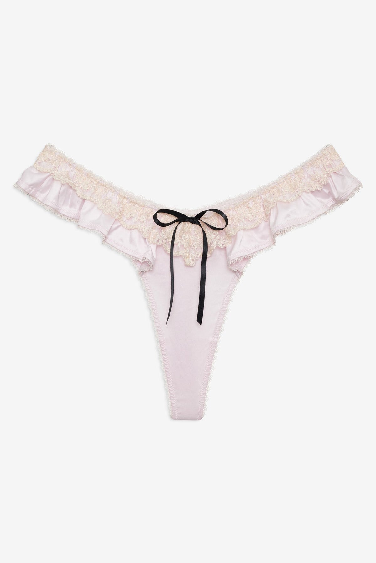 For Love & Lemons Sweetheart Ruffle Thong Panty