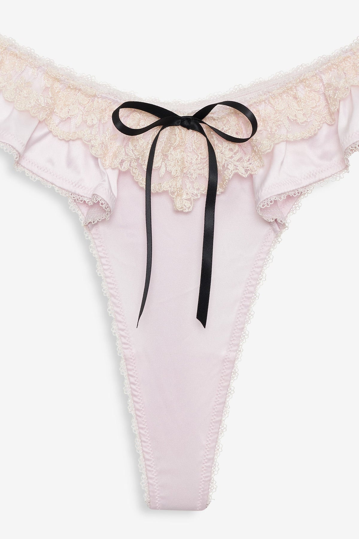 For Love & Lemons Sweetheart Ruffle Thong Panty