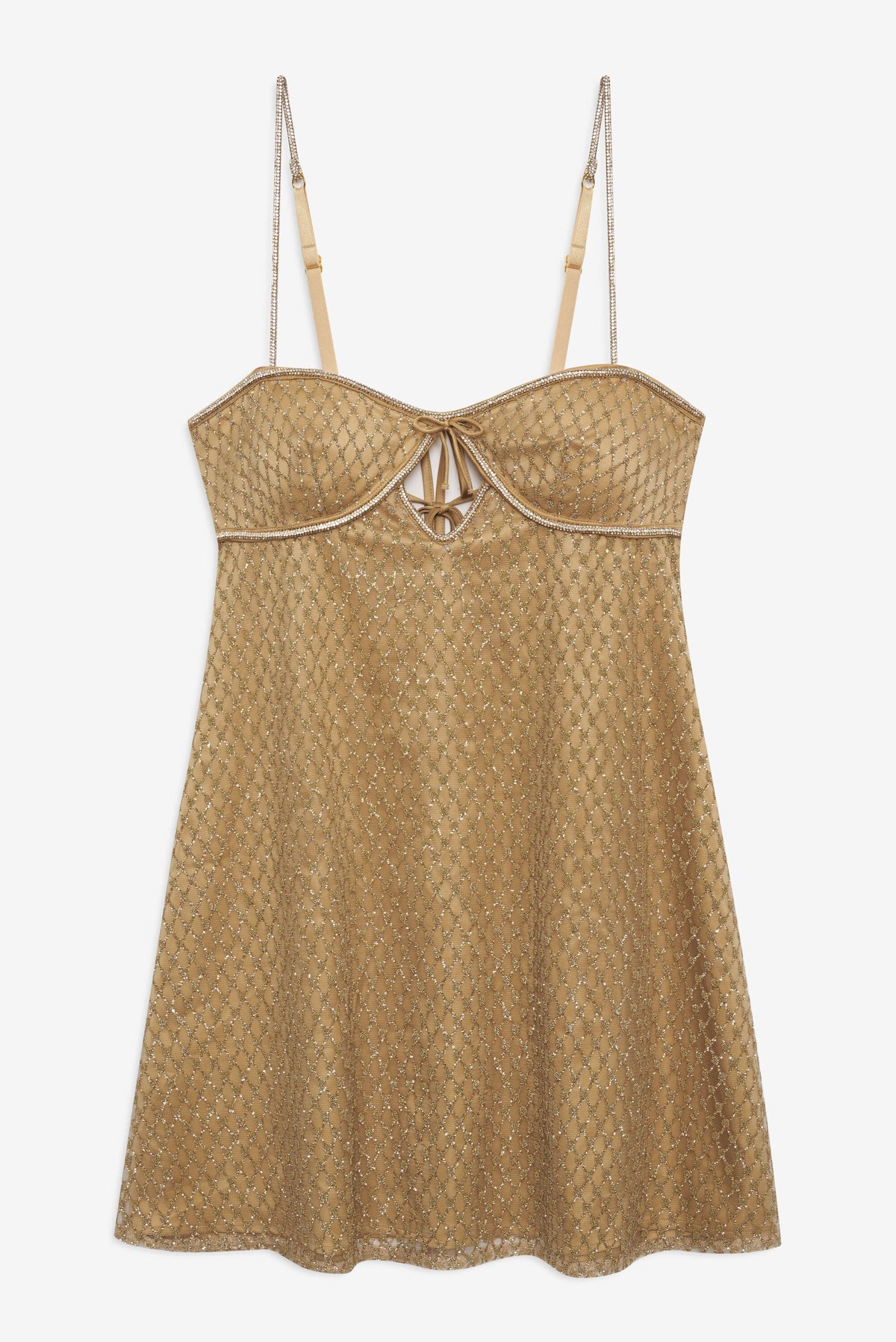 For Love & Lemons Glitter Slip Dress