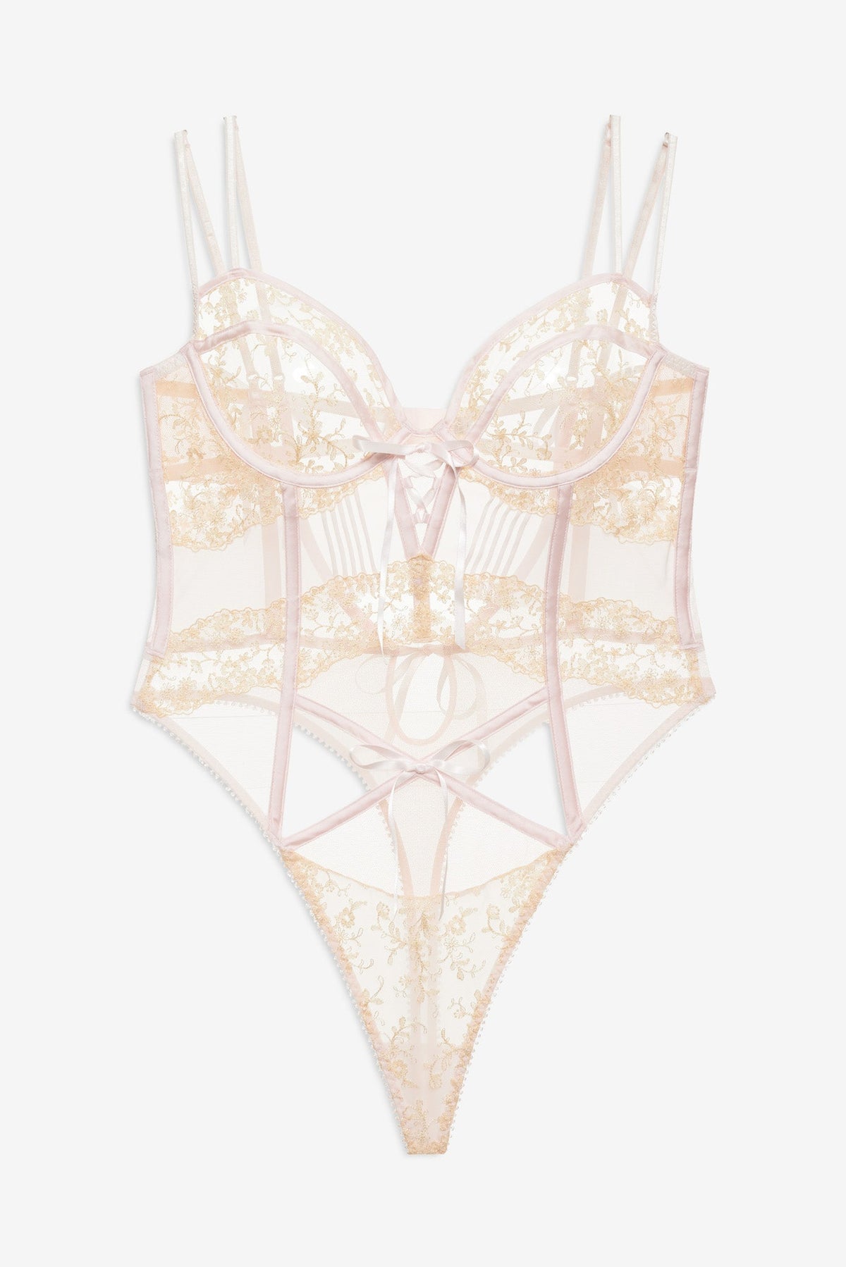 For Love & Lemons Gilded Lace Teddy