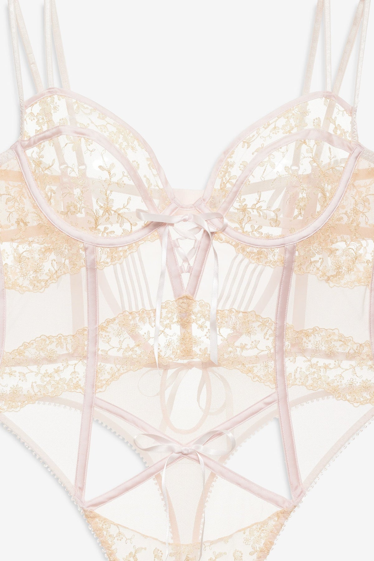 For Love & Lemons Gilded Lace Teddy