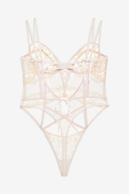 For Love & Lemons Gilded Lace Teddy
