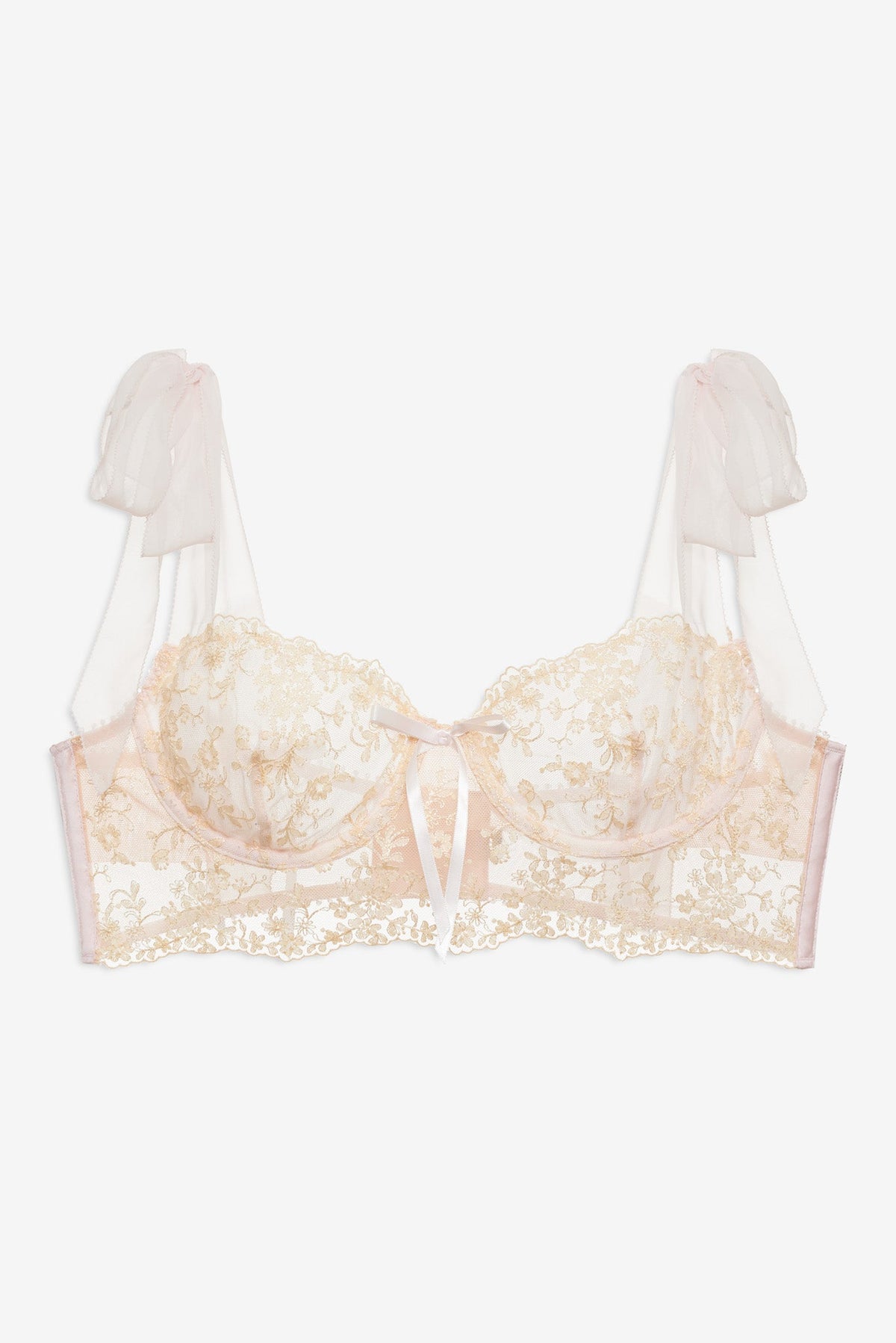 For Love & Lemons Gilded Lace Underwire Bra