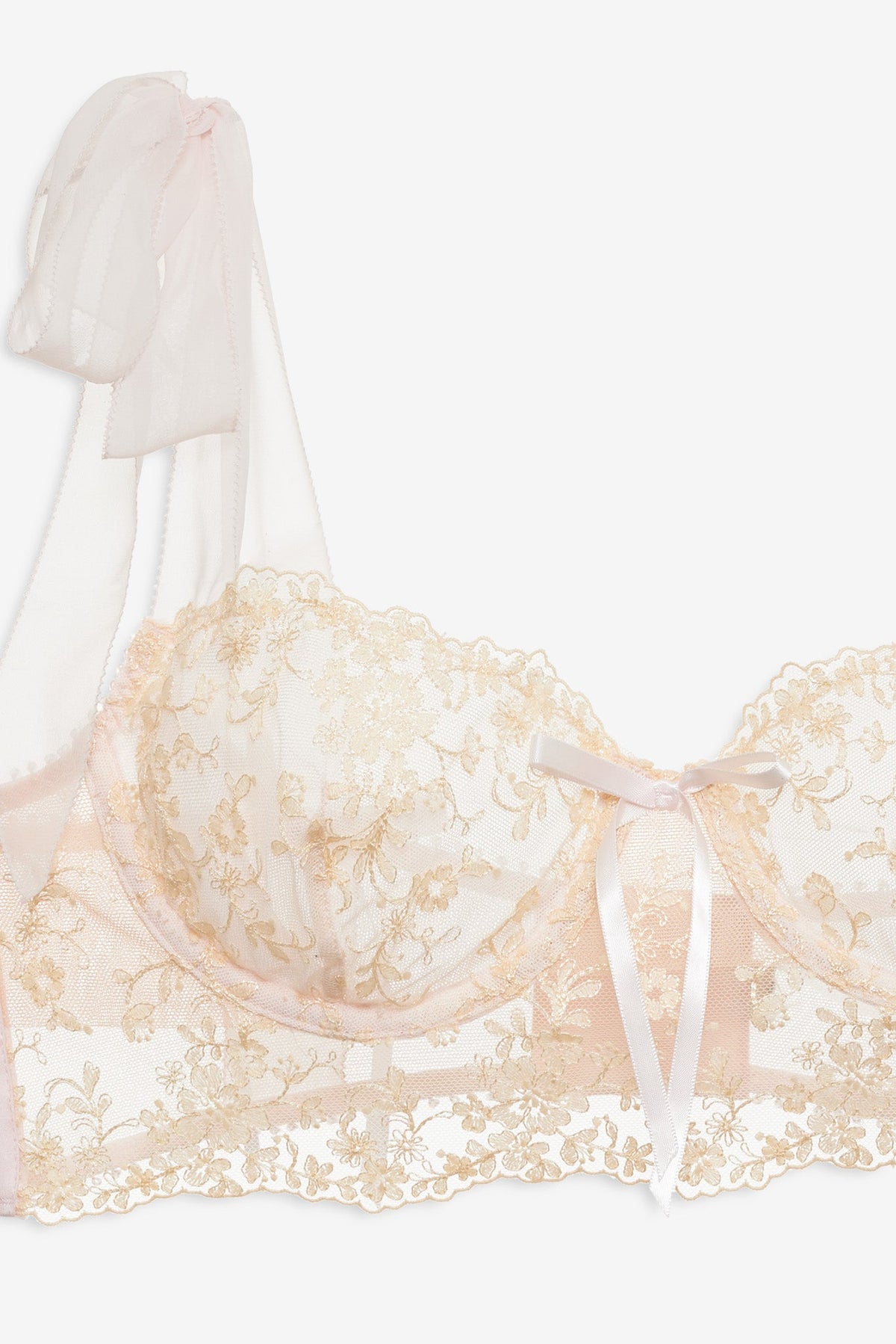 For Love & Lemons Gilded Lace Underwire Bra