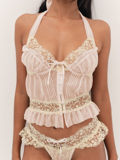 For Love & Lemons Gilded Lace Bustier