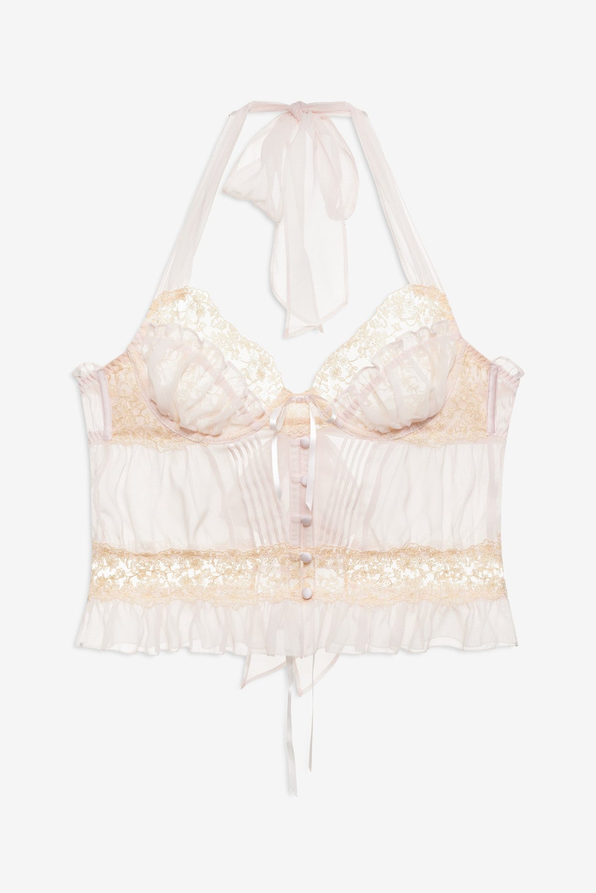 For Love & Lemons Gilded Lace Bustier