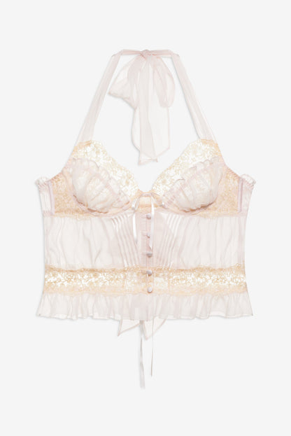 For Love & Lemons Gilded Lace Bustier