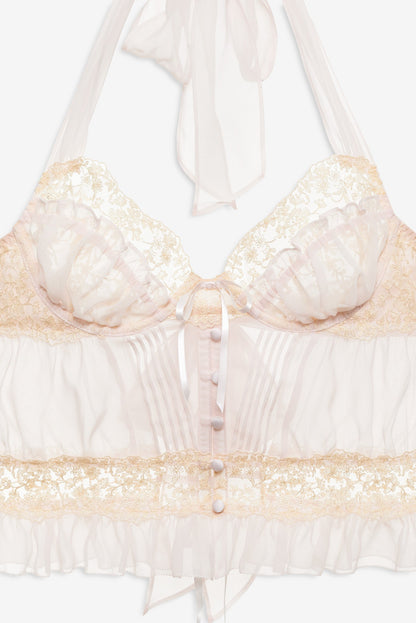 For Love & Lemons Gilded Lace Bustier