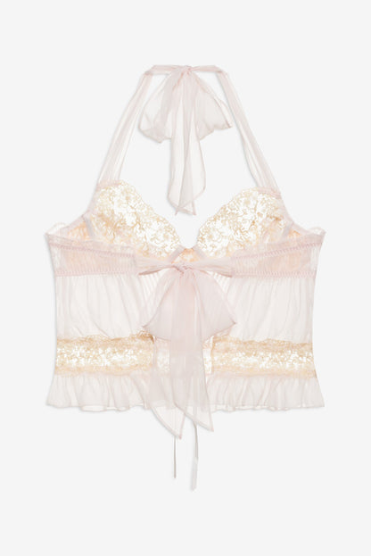 For Love & Lemons Gilded Lace Bustier