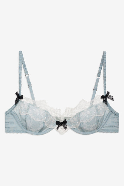 For Love & Lemons Bluebird Jacquard Underwire Bra