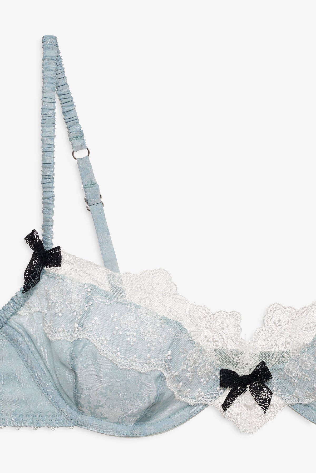 For Love & Lemons Bluebird Jacquard Underwire Bra