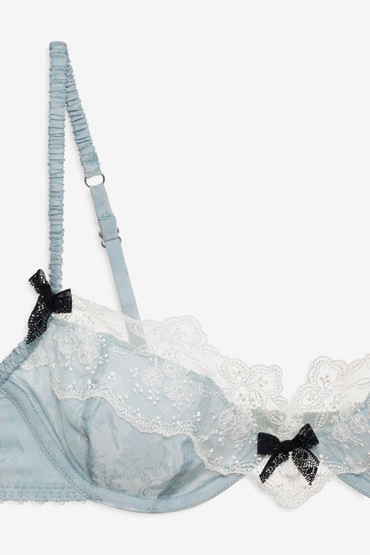For Love & Lemons Bluebird Jacquard Underwire Bra