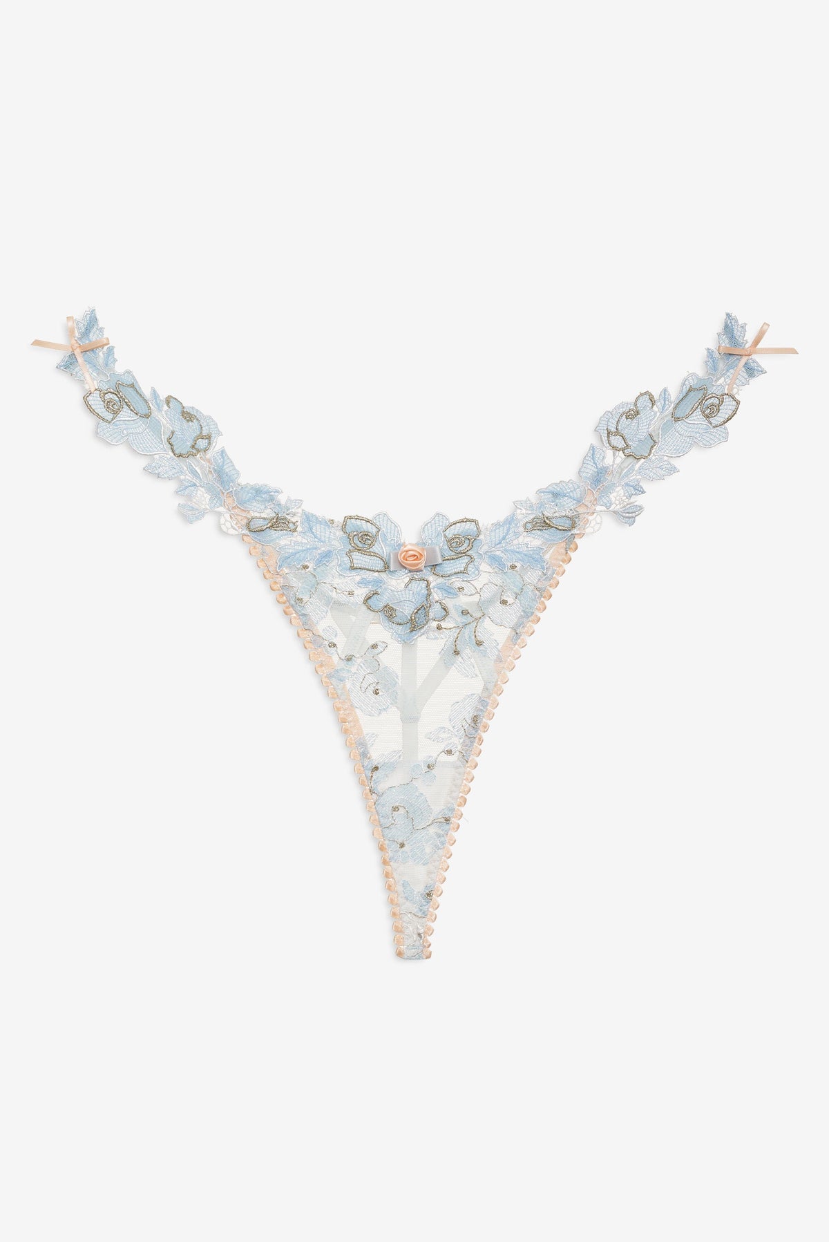 For Love & Lemons Winter Roses Thong Panty