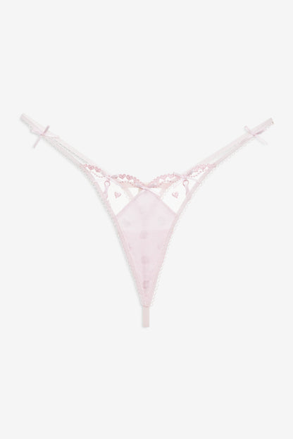 For Love & Lemons Slotted Hearts Thong Panty