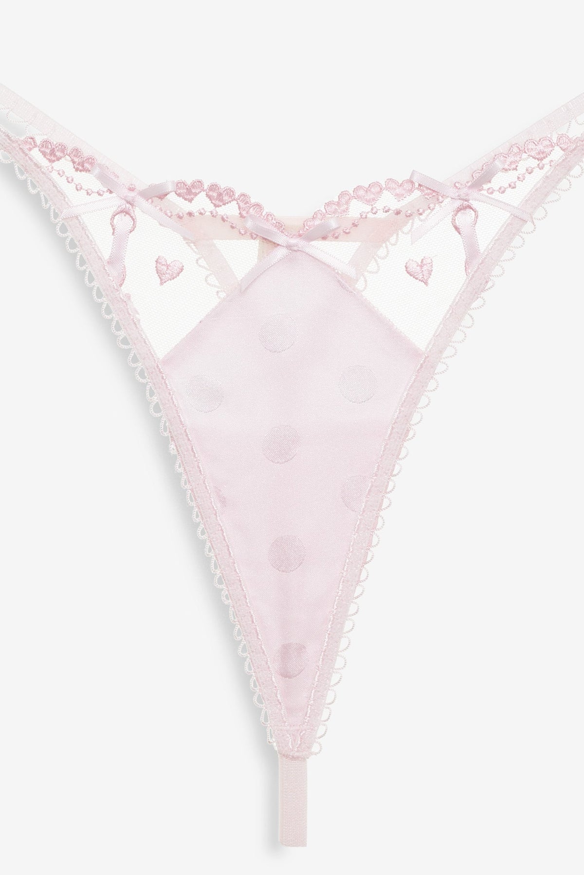 For Love & Lemons Slotted Hearts Thong Panty