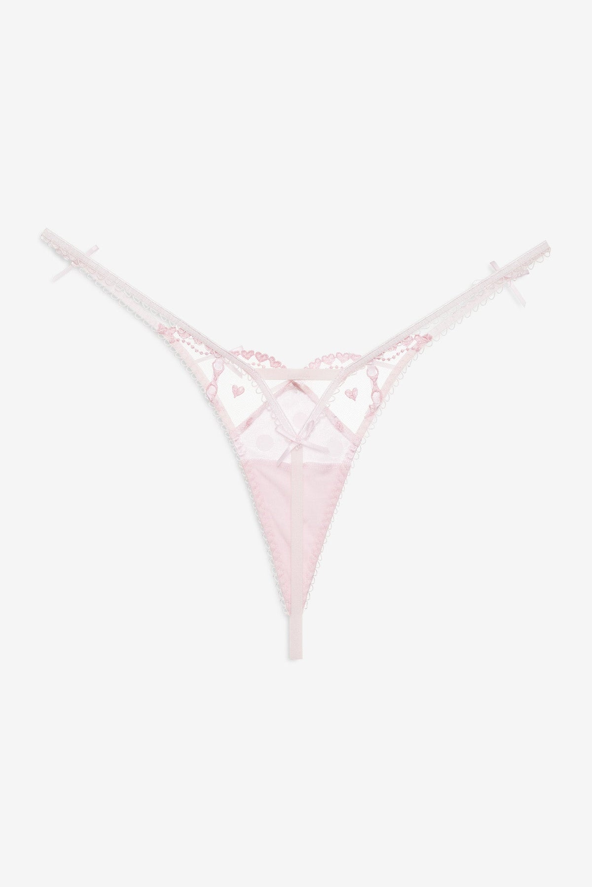 For Love & Lemons Slotted Hearts Thong Panty