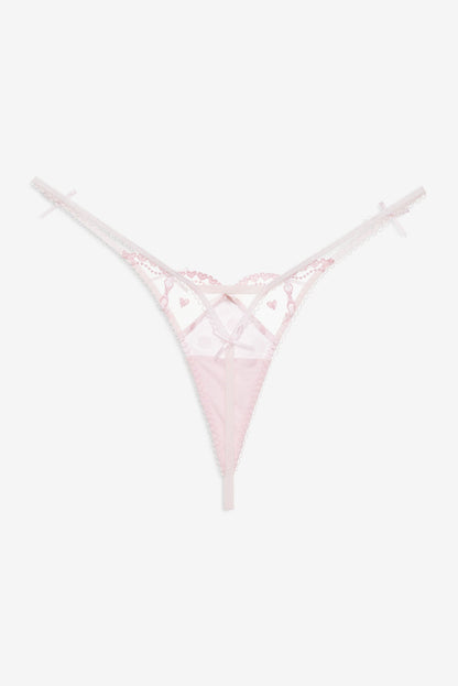 For Love & Lemons Slotted Hearts Thong Panty