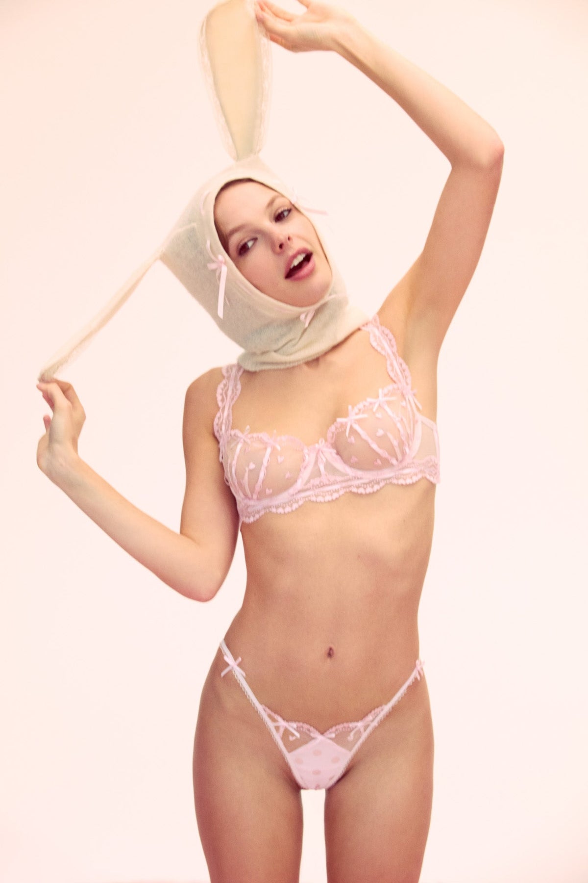 For Love & Lemons Slotted Hearts Underwire Bra