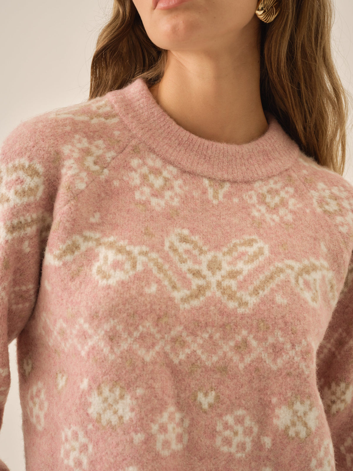 For Love & Lemons Arabella Intarsia Pullover Sweater