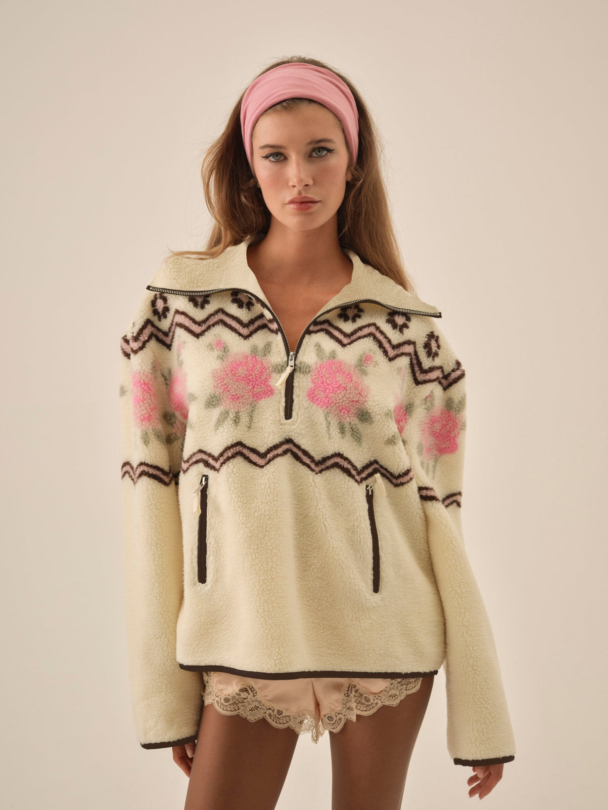 For Love & Lemons Posey Sherpa Pullover