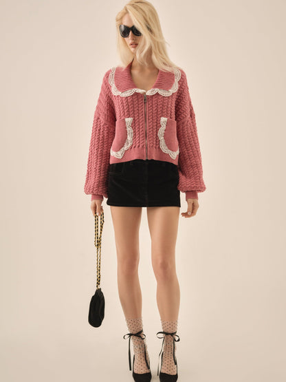 For Love & Lemons Tierra Knit Jacket