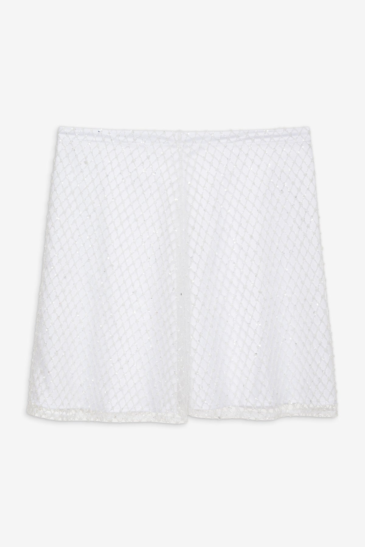 For Love & Lemons Glitter Grid Mini Skirt