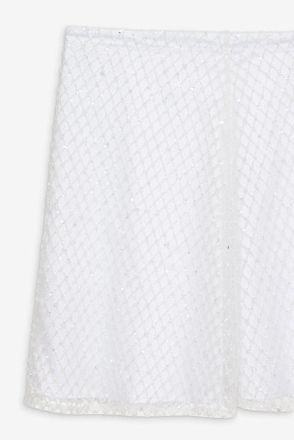 For Love & Lemons Glitter Grid Mini Skirt